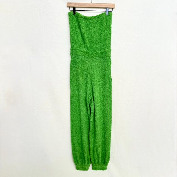 NWOT Free People FP Beach Claire Strapless One-Piece Jumpsuit in Green - Picture 9 of 10